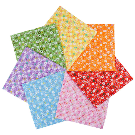 7Pcs 20" x 20" Cotton Fabric DIY Making Supplies Quilting Patchwork Fabric Fat Quarter Bundles DIY for Quilting Patchwork