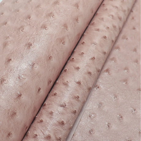 30x68cm Ostrich Patterned Faux Leather Vinyl Fabric Embossed PVC Raised Particles for Handicrafts Bags Keychain Earrings Wallet