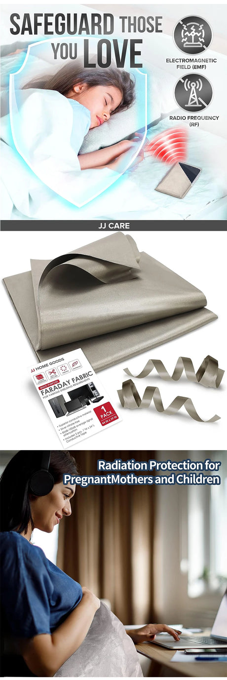 Faraday Fabric for High - Frequency Protection: Blocks 4G, 5G WIFI Signals, EMF/EMI Shielding Cloth, Great for DIY Wireless
