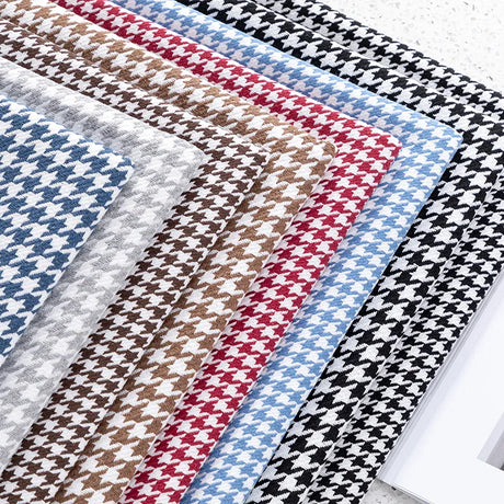 146cm Width High-grade Houndstooth Fabrics Cotton and Linen Plaid Fabrics Thickening Sofa Pillow Tablecloth DIY Sewing Fabrics