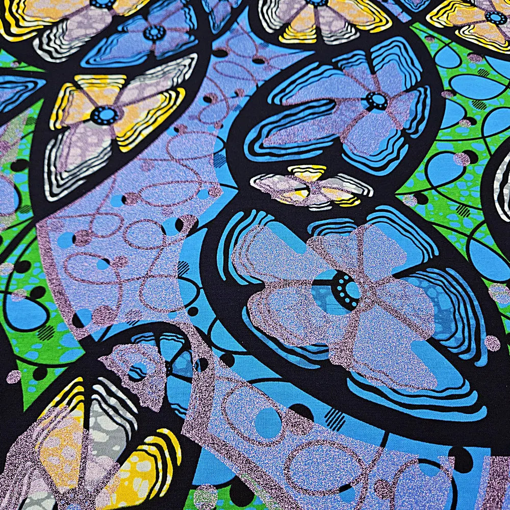 High quality grand super holland wax fabric with glitter, 100% cotton glitter wax loincloth, new pattern fabric in winter