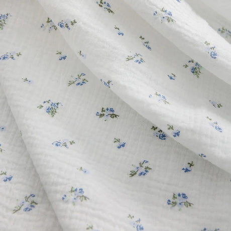 135x50/500cm Pure Color Crepe Double-Layer Cotton Yarn Fabric, Making Soft Pajamas Clothes Fabric DIY Clothing Cloth YHTJ0113