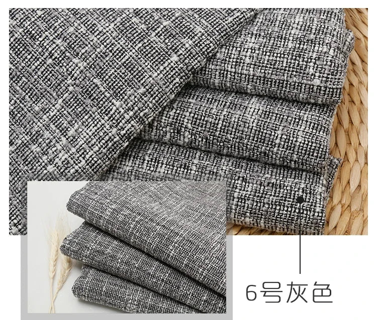 Thickened Coating Coarse Cotton and Linen Sofa Fabric DIY Solid Color Coarse Fabric Home Cushion Sofa Soft Bag Background Fabric
