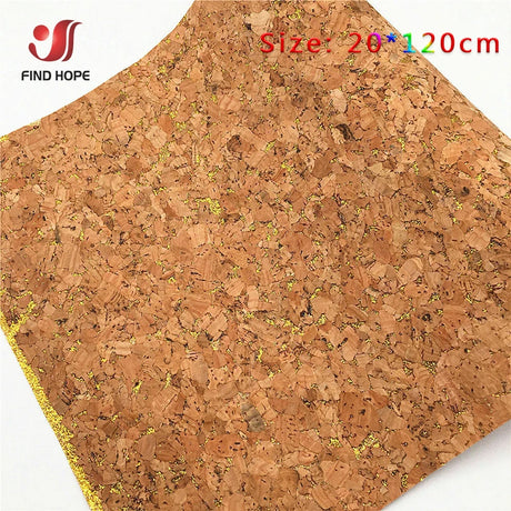 1 Roll 20*120cm Natural Cork Leather Sewing Fabric Wood Grain Material for Background Handmade Bag Bow Decor Crafts DIY