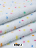 0.5/1/2 Yards Faux Fur Dot Printed Fabric for Plush Toys Cotton Dolls Warm Hats Decorative Cloth Handmade Sewing Fabrics