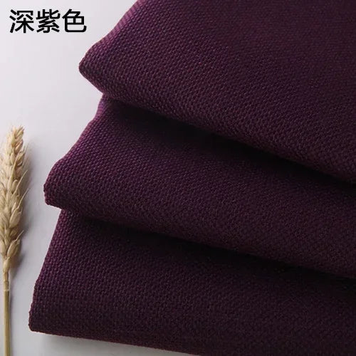 Cotton and Linen Sofa Fabric Solid Color Thickened Coating Dustproof Coarse Cloth Burlap Canvas Pillow Curtain DIY sewing Fabric
