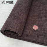 100cm*148cm Solid Color Thick Coarse Linen Sofa Fabric Cotton and Linen Curtain Tablecloth DIY Polyester Linen Fabric 400-500g/m