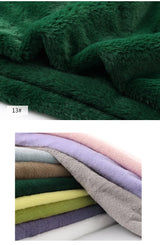 8mm Imitation Rabbit Fur Fabric Soft Short Plush For Warm Scarf, Doll,DIY Plush Toys Fabric Background Display Cloth 50x50cm/1m