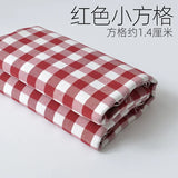 Home Furnishings Tablecloths Curtains Cushions Sofas Thickened Yarn Dyed Polyester Cotton Checkered Stripes Solid Colors Fabric