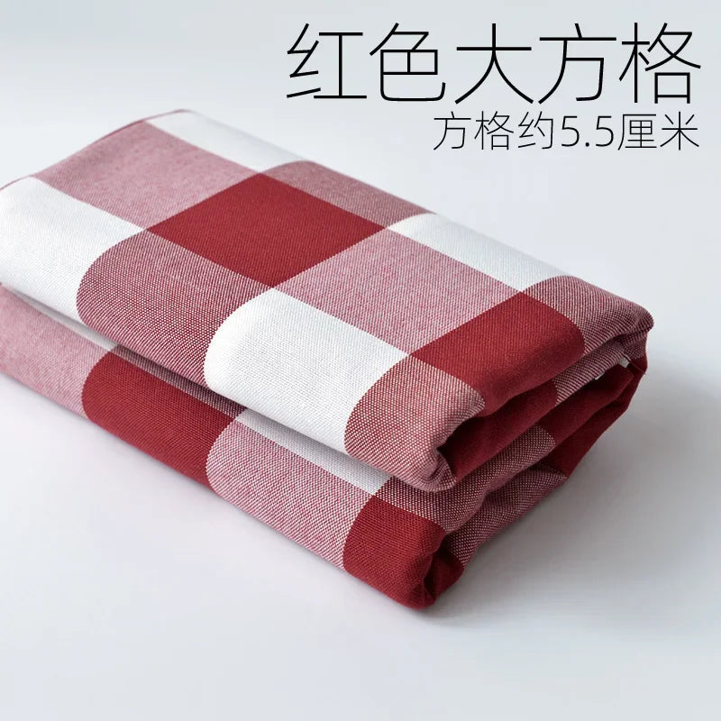 Home Furnishings Tablecloths Curtains Cushions Sofas Thickened Yarn Dyed Polyester Cotton Checkered Stripes Solid Colors Fabric