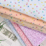 0.5/1/2 Yards Faux Fur Dot Printed Fabric for Plush Toys Cotton Dolls Warm Hats Decorative Cloth Handmade Sewing Fabrics