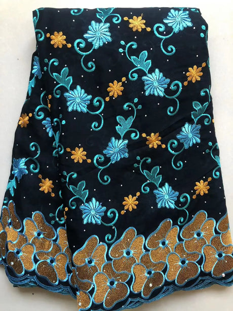 Wholesale Cotton African Lace Fabric 2023 High Quality Swiss Voile Lace Fabric Nigerian Dry Lace Fabrics With Stones Wedding Sew
