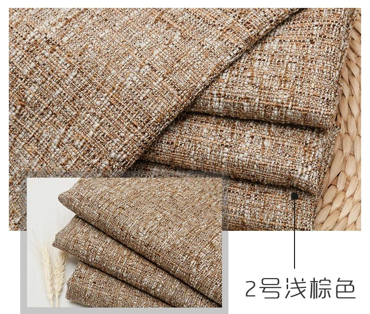 Thickened Coating Coarse Cotton and Linen Sofa Fabric DIY Solid Color Coarse Fabric Home Cushion Sofa Soft Bag Background Fabric