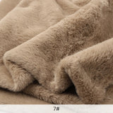 8mm Imitation Rabbit Fur Fabric Soft Short Plush For Warm Scarf, Doll,DIY Plush Toys Fabric Background Display Cloth 50x50cm/1m
