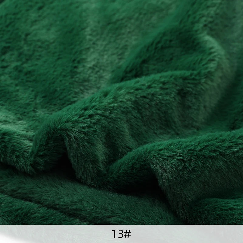 8mm Imitation Rabbit Fur Fabric Soft Short Plush For Warm Scarf, Doll,DIY Plush Toys Fabric Background Display Cloth 50x50cm/1m