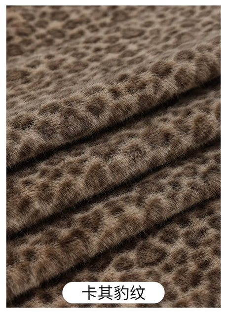 0.5/1/2 Yards Faux Fur Dot Printed Fabric for Plush Toys Cotton Dolls Warm Hats Decorative Cloth Handmade Sewing Fabrics