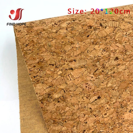 1 Roll 20*120cm Natural Cork Leather Sewing Fabric Wood Grain Material for Background Handmade Bag Bow Decor Crafts DIY