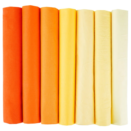 7PCS 25 x 25cm/50 x 50cm Squares Cotton Craft Plain Fabric Cloths for DIY Bundle Patchwork Quilting Sewing Scrapbooking Artcraft