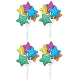 Star Balloon Clusters - Primary Colors - 12 or 36 Count