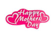 Happy Mother's Day Heart Plaque Cake Toppers, 3" - 12 or 72 pieces