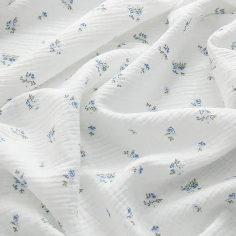Breathable Pure Cotton Double-Layer Crepe Fabric For Bedding Home Wear Pajama Summer Dress DIY Clothing Cloth 135x50cm/500cm