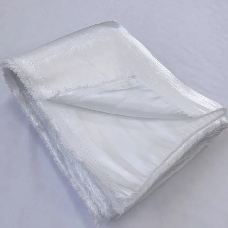 Shiny White Iridescent Fabric, Shimmer Organza Satin, Sold by Yard