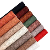Lace Embossed Faux Leather Vinyl Fabric Sheet Textured Synthetic Leather Faux Vinil For Bows Earrings DIY
