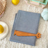 140x50cm Blue Checkered Washed Cotton Fabric for Women Kids DIY Clothing Bags Sewing Textile Accessories