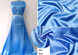 Plain Satin 58" Wide | 1Meter | 2Meters | 5Meters | Soft Charmeuse Fabric Scarf Craft DIY Material Blue