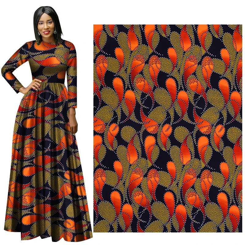 African Fabric Cloth By The Yard 3/6 Yards Ankara Print Wax Fabric for Party Dress Making and Sewing