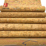 1 Roll 20*120cm Natural Cork Leather Sewing Fabric Wood Grain Material for Background Handmade Bag Bow Decor Crafts DIY
