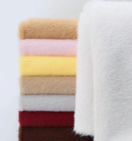 50x50cm 5mm Soft Breathable Elastic Faux Fur Fabric for Sewing Plush Toy Doll Scarf Hat Decorative Cloth Handmade DIY Fabrics