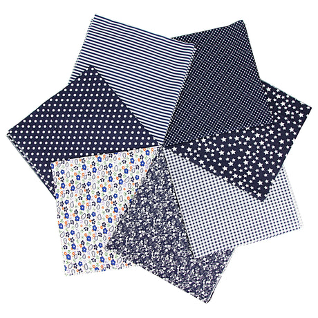 7Pcs 20" x 20" Cotton Fabric DIY Making Supplies Quilting Patchwork Fabric Fat Quarter Bundles DIY for Quilting Patchwork
