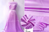 Solid Satin 58" Wide | 1Meter | 2Meters | 5Meters | Silky Charmeuse Scarf Craft DIY Fabric Purple
