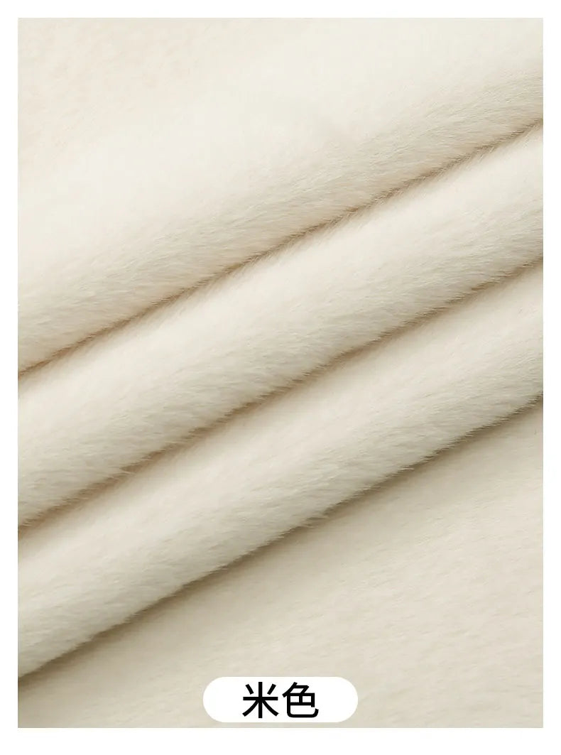 50x50cm 5mm Soft Breathable Elastic Faux Fur Fabric for Sewing Plush Toy Doll Scarf Hat Decorative Cloth Handmade DIY Fabrics