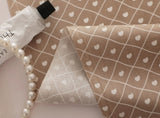 160*50cm Pure Cotton Twill Fabric with Bear Grid Heart Printed for Handmade Clothing and Bedding,DIY Patchwork Cloth Craft