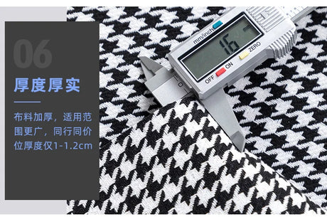 146cm Width High-grade Houndstooth Fabrics Cotton and Linen Plaid Fabrics Thickening Sofa Pillow Tablecloth DIY Sewing Fabrics