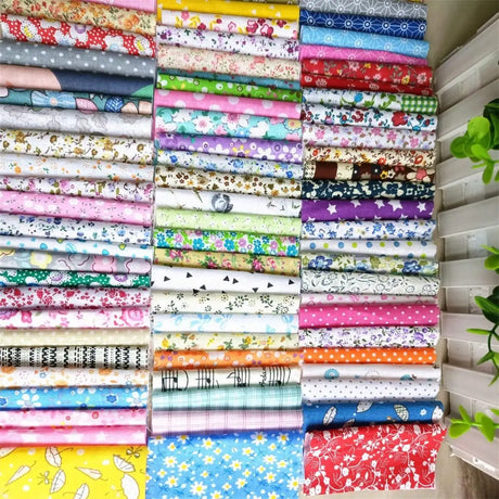 100pcs 10*10cm Plain Weave Thin Fabric For Diy Country Style Floral Small Cloth, Sewing Practice, Fun Handicraft Materials