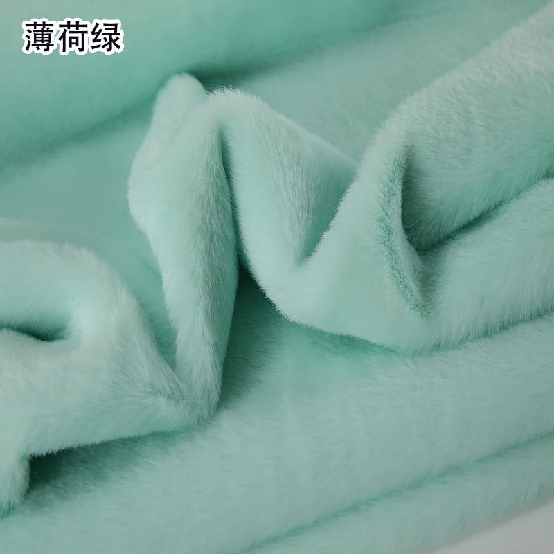 White Grey Colour Series 8mm imitation Rex rabbit Fur Fabric short plush fabric cabinet tablecloth display scarf cotton doll DIY