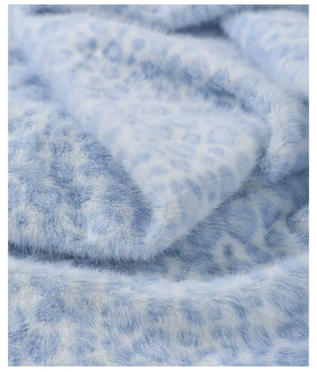 0.5/1/2 Yards Faux Fur Dot Printed Fabric for Plush Toys Cotton Dolls Warm Hats Decorative Cloth Handmade Sewing Fabrics