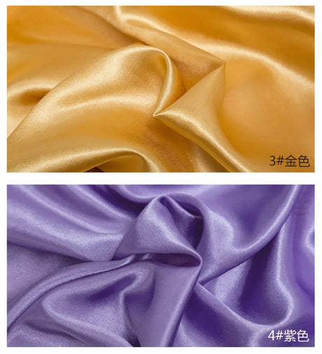 0.5m/1m/2m Satin Fabric Lining Soft and Shiny Silk-Like Material,for Clothing and Lining, Garments, DIY Craft, and Gift Wrapping