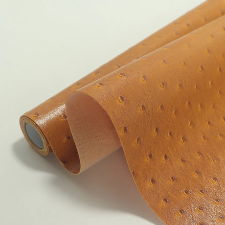 30x68cm Ostrich Patterned Faux Leather Vinyl Fabric Embossed PVC Raised Particles for Handicrafts Bags Keychain Earrings Wallet