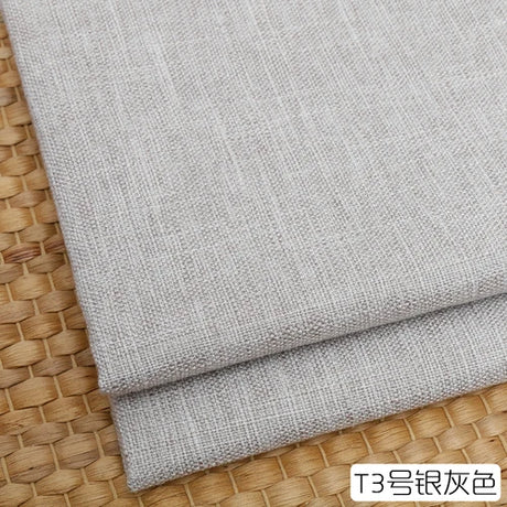 100cm*148cm Solid Color Thick Coarse Linen Sofa Fabric Cotton and Linen Curtain Tablecloth DIY Polyester Linen Fabric 400-500g/m
