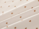 160*50cm Pure Cotton Twill Fabric with Bear Grid Heart Printed for Handmade Clothing and Bedding,DIY Patchwork Cloth Craft