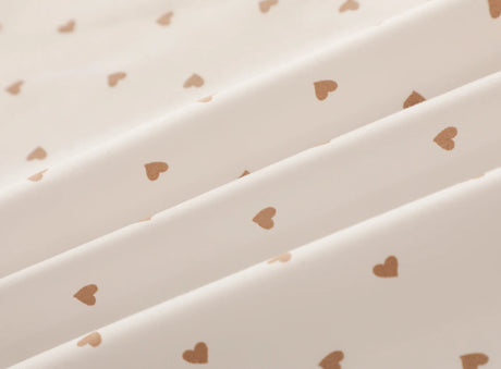 160*50cm Pure Cotton Twill Fabric with Bear Grid Heart Printed for Handmade Clothing and Bedding,DIY Patchwork Cloth Craft