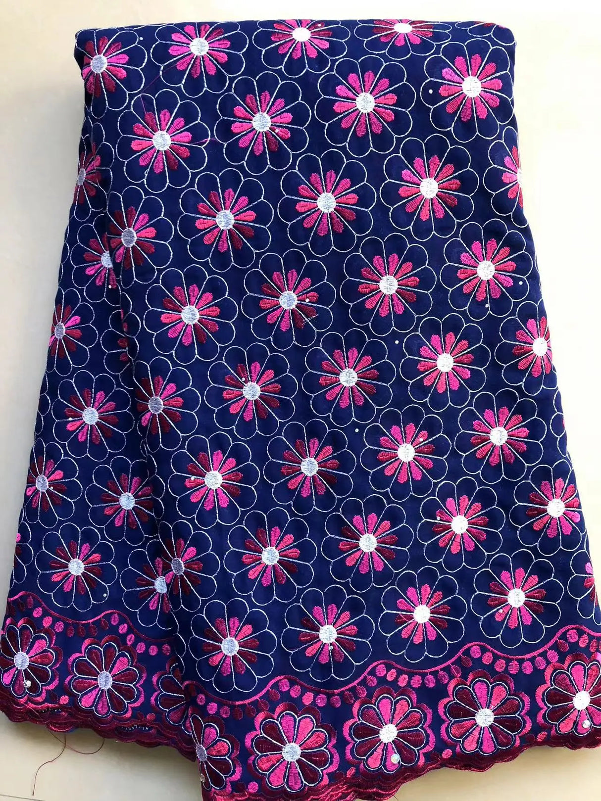 Cotton Dry Lace Fabric With Stones African Lace Fabric Latest Nigerian Swiss Voile Lace in Switzerland For Party Dress Sewing