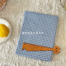 140x50cm Blue Checkered Washed Cotton Fabric for Women Kids DIY Clothing Bags Sewing Textile Accessories