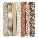 7Pcs 20" x 20" Cotton Fabric DIY Making Supplies Quilting Patchwork Fabric Fat Quarter Bundles DIY for Quilting Patchwork