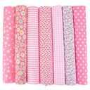 7Pcs 20" x 20" Cotton Fabric DIY Making Supplies Quilting Patchwork Fabric Fat Quarter Bundles DIY for Quilting Patchwork