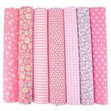 7Pcs 20" x 20" Cotton Fabric DIY Making Supplies Quilting Patchwork Fabric Fat Quarter Bundles DIY for Quilting Patchwork